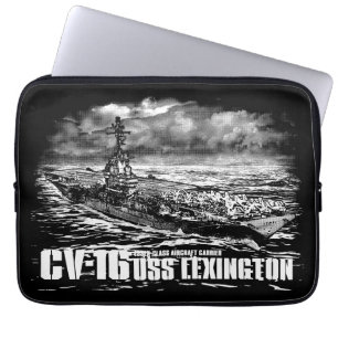 Aircraft carrier Lexington Fuji electronicsbag Laptop Sleeve