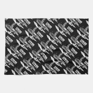 Aircraft carrier Nimitz Dawsonsf kitchentowel Tea Towel