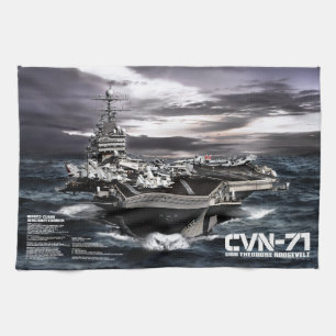Aircraft carrier Theodore Roosevelt Hand Towels