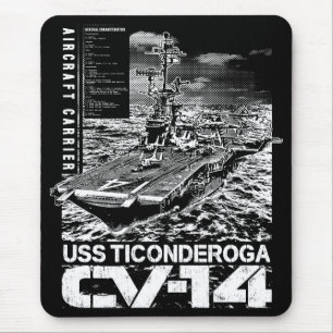 Aircraft carrier Ticonderoga Mouse Pad Mousepad