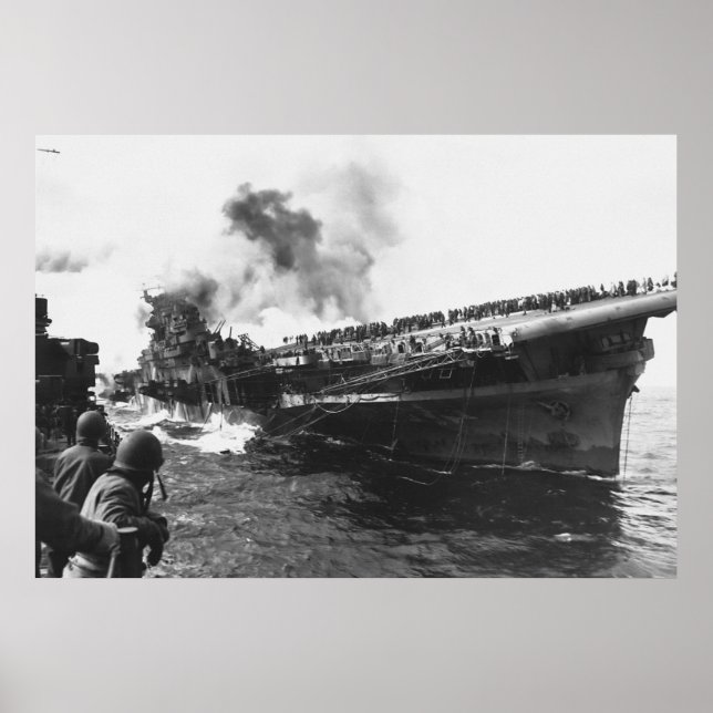 Aircraft carrier USS Franklin (CV-13) Pearl Poster (Front)