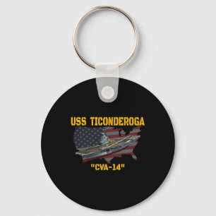 Aircraft Carrier Uss Ticonderoga Cva-14 Veterans D Key Ring