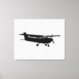 Aircraft Cessna Black Silhouette Flying Decor