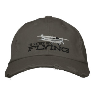 Aircraft Classic Cessna I'd Rather Be Flying Embroidered Hat