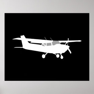 Aircraft Classic Cessna Silhouette Flying Decor