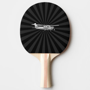 Aircraft Classic Cessna Silhouette Flying Sunburst Ping Pong Paddle