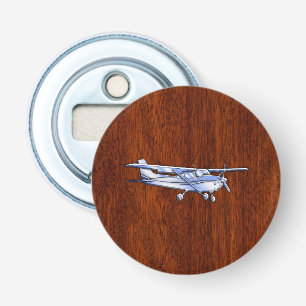 Aircraft Classic Chrome Cessna Flying Mahogany Bottle Opener