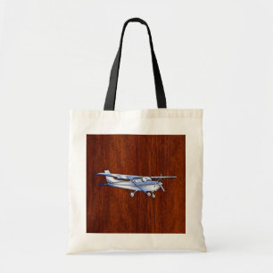 Aircraft Classic Chrome Cessna Flying Mahogany Tote Bag