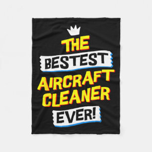 Aircraft Cleaner, Funny Job Occupation  Fleece Blanket