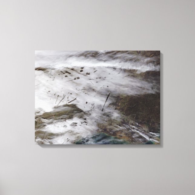 Aircraft dissipation trails canvas print (Front)