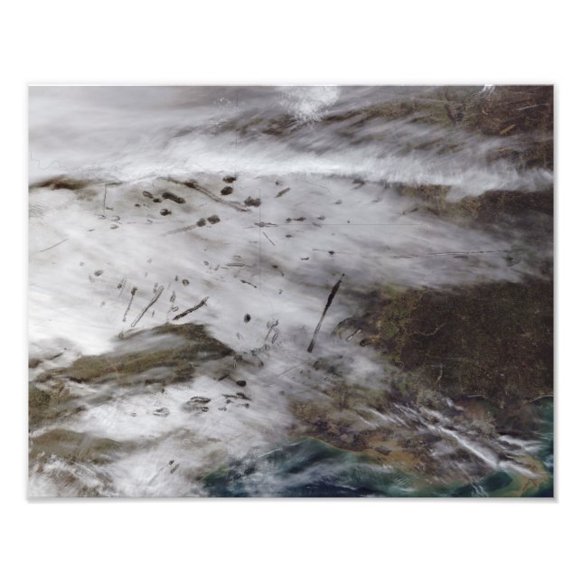 Aircraft dissipation trails photo print (Front)