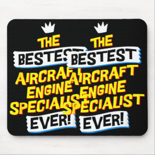 Aircraft Engine Specialist, Funny Job Occupation Mouse Pad