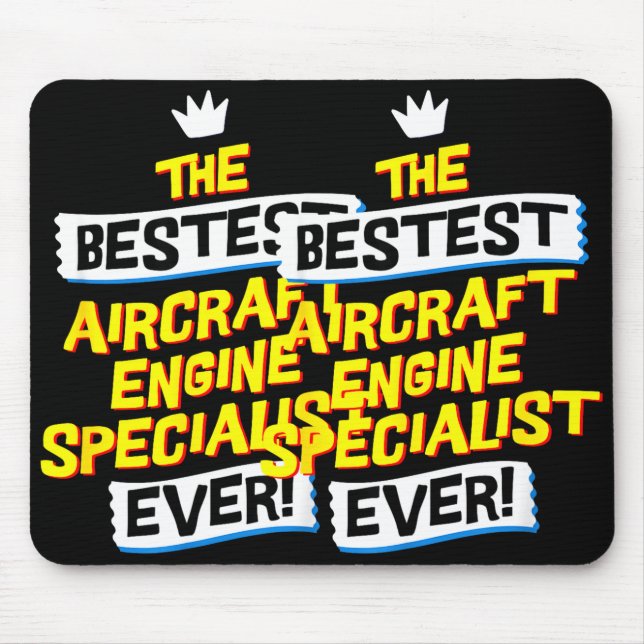 Aircraft Engine Specialist, Funny Job Occupation  Mouse Pad (Front)