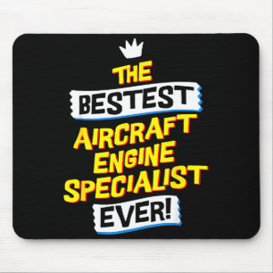 Aircraft Engine Specialist, Funny Job Occupation Mouse Pad