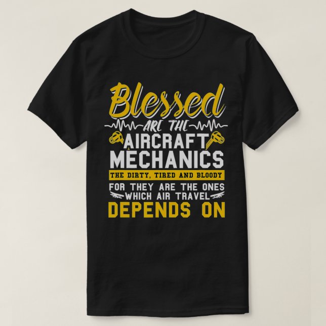 Aircraft Engineer  Plane Mechanic Technician  T-Shirt (Design Front)