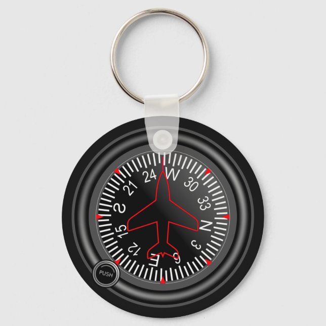 Aircraft Heading Indicator Key Ring (Front)