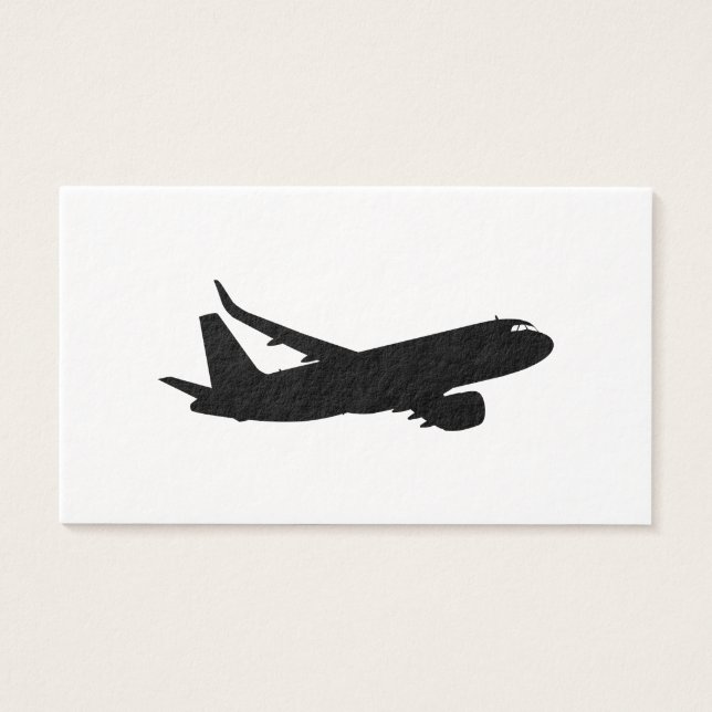 Aircraft Jet Liner Black Silhouette to customise (Front)