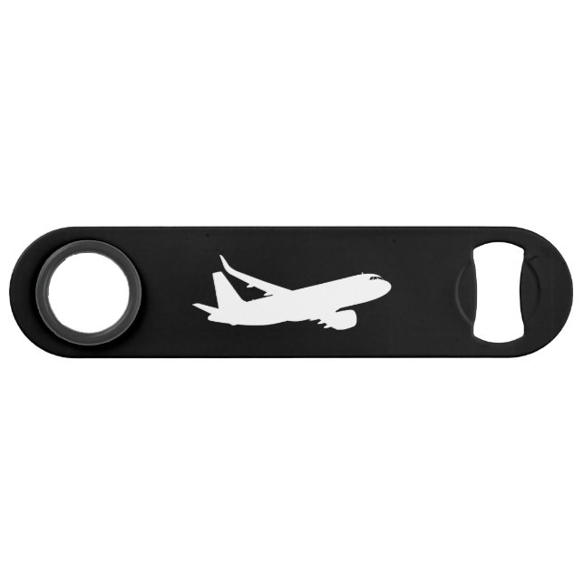 Aircraft Jet Liner Silhouette Flying Black Decor (Front (Horizontal))