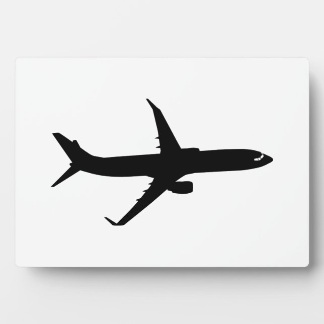 Aircraft Jetliner Black Flight Customise Colour Plaque (Front)