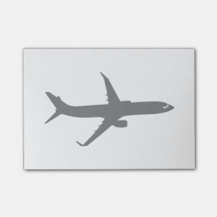 Aircraft Jetliner Black Flight Customise Colour Post-it Notes