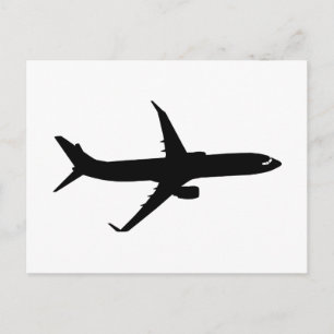 Aircraft Jetliner Black Flight Customise Colour Postcard