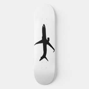 Aircraft Jetliner Black Flight Customize Color Skateboard