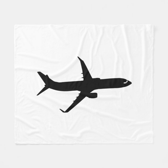Aircraft Jetliner Shadow Flight Customise Colour Fleece Blanket (Front (Horizontal))