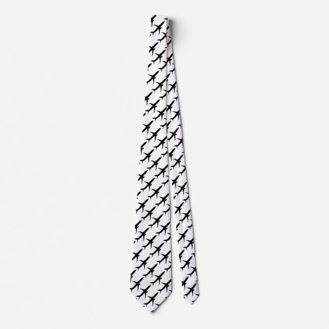 Aircraft Jetliner Shadow Flight Customise Colour Tie (Front)