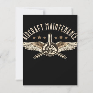 Aircraft Maintenance   Cool Design Invitation