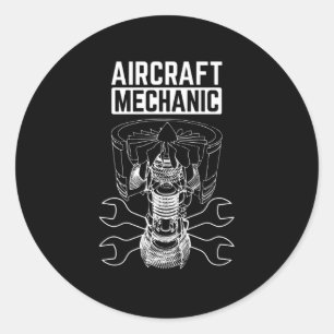 Aircraft Mechanic Classic Round Sticker