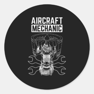 Aircraft Mechanic Classic Round Sticker