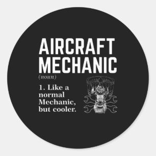 Aircraft Mechanic Classic Round Sticker