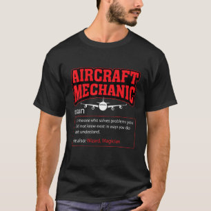 Aircraft Mechanic Definition Airplane Mechanic T-Shirt