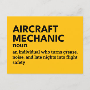 Aircraft Mechanic – Definition with Humor Holiday Postcard