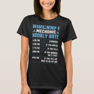 Aircraft Mechanic Hourly Rate - Plane Aeroplane Ma T-Shirt