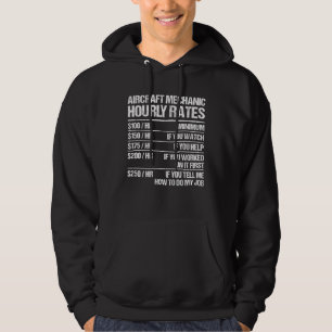 Aircraft Mechanic Hourly Rates Fix Airplanes Hoodie