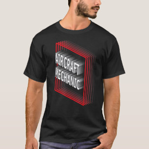 Aircraft Mechanic Job Title Appreciation Retro T-Shirt