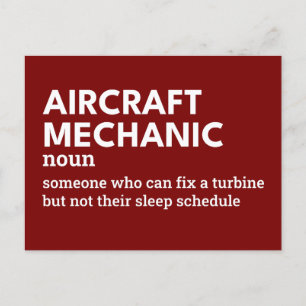 Aircraft Mechanic – Laugh-Out-Loud Definition Holiday Postcard