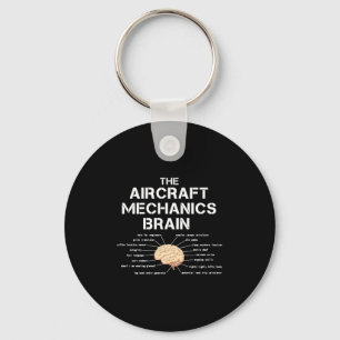 Aircraft Mechanics Brain Funny Aeroplane Helicopte Key Ring