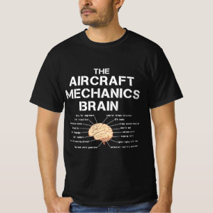 Aircraft Mechanics Brain Funny Airplane Helicopter T-Shirt