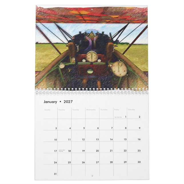 Aircraft of WWI Calendar (Jan 2027)