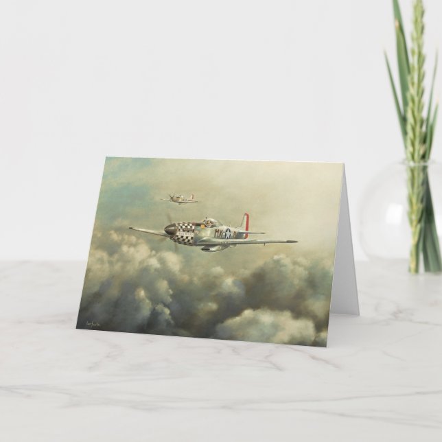 Aircraft - P51D Mustang Greetings Card (Front)