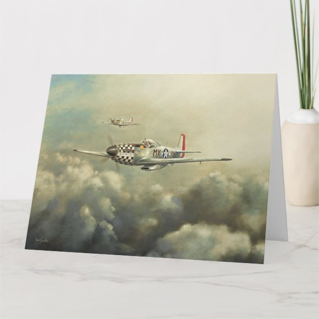 Aircraft - P51D Mustang Greetings Card (Front)
