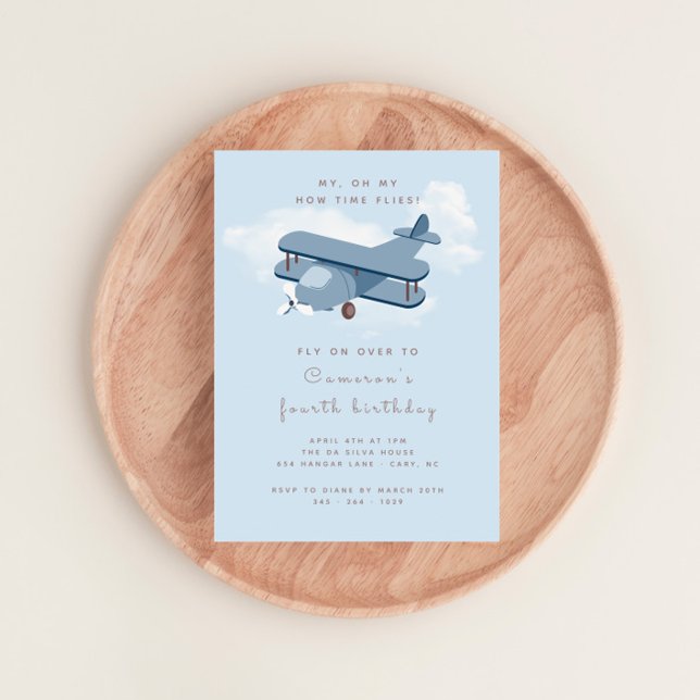 Aircraft Pilot Boy's Birthday Invitation (Creator Uploaded)