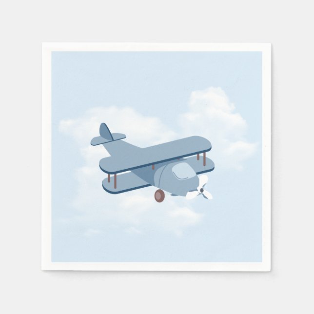 Aircraft Pilot Boy's Birthday Napkin (Front)