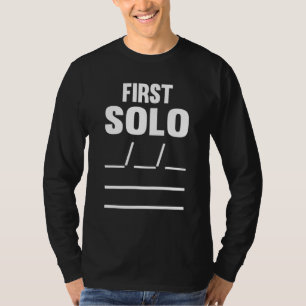 Aircraft Pilot Flight School Graduate First Solo F T-Shirt