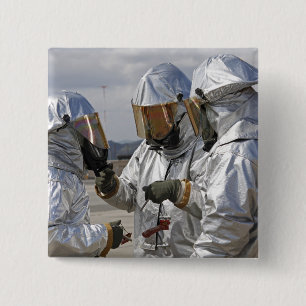 Aircraft Rescue Firefighter Marines 15 Cm Square Badge