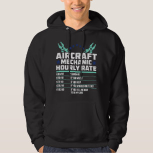 Aircraft Technician Hourly Rate - Airplane Plane M Hoodie