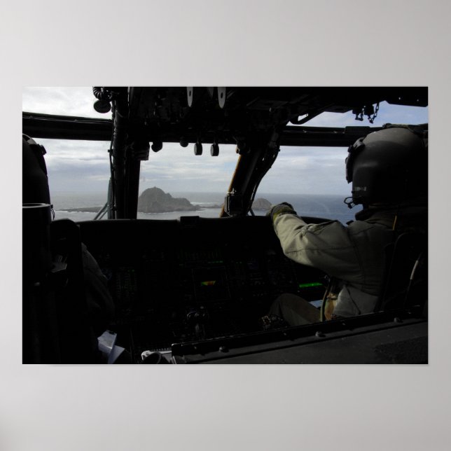 Aircrews approach Farallon Island Poster (Front)