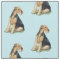 Airdale Dog Art Fabric